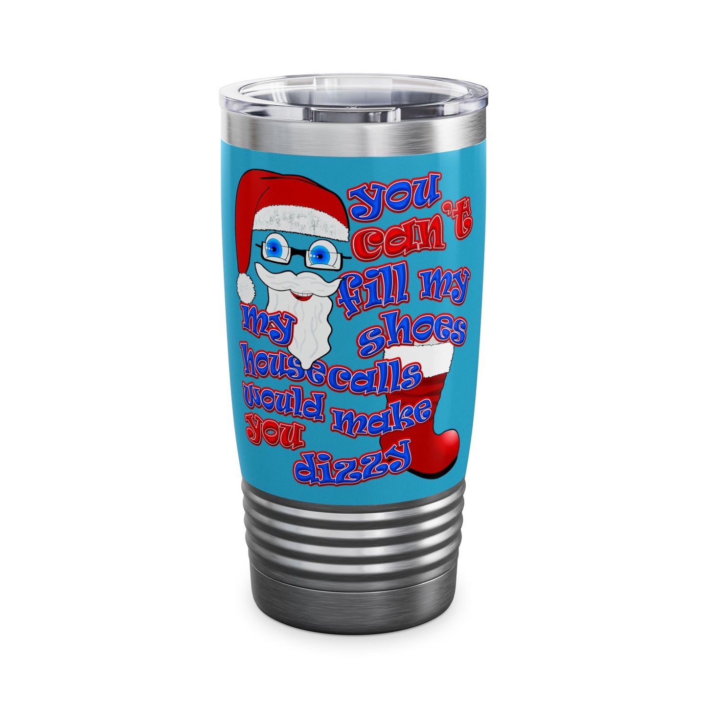 santa's shoes - Ringneck Tumbler, 20oz (turquoise)