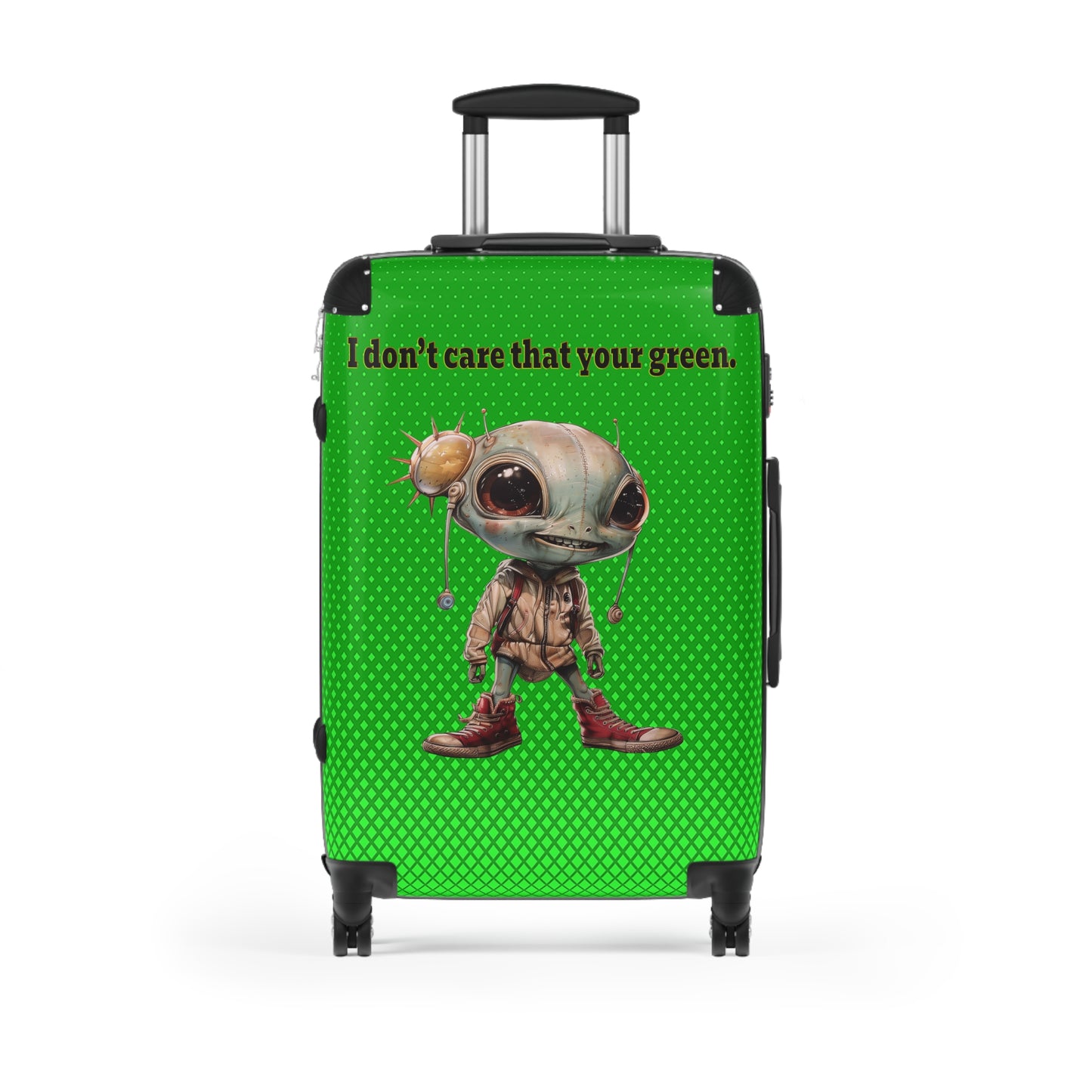 I don't care that your green - Suitcase (logo green)