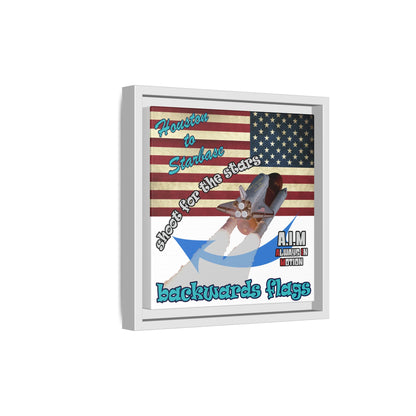shoot for the stars - framed canvas art (white)
