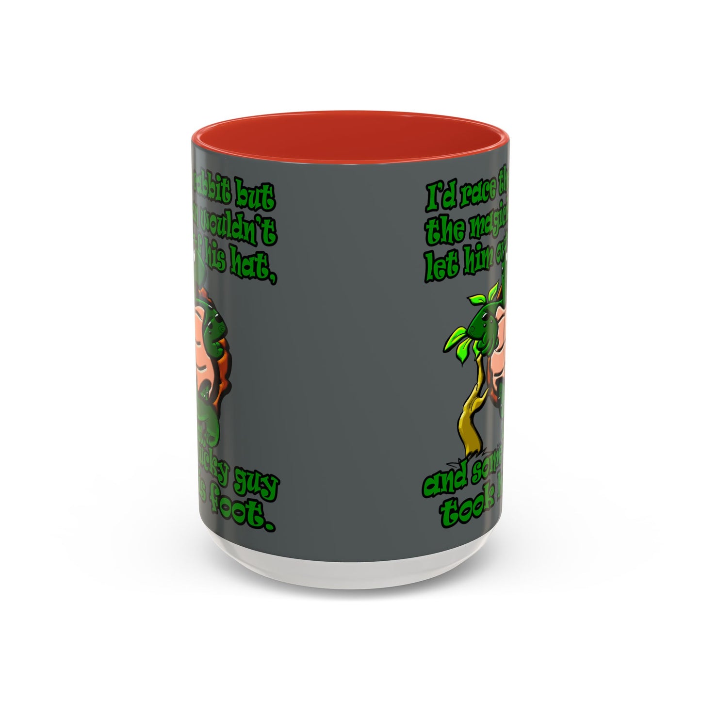 turtle race - Accent Mug (dark grey)