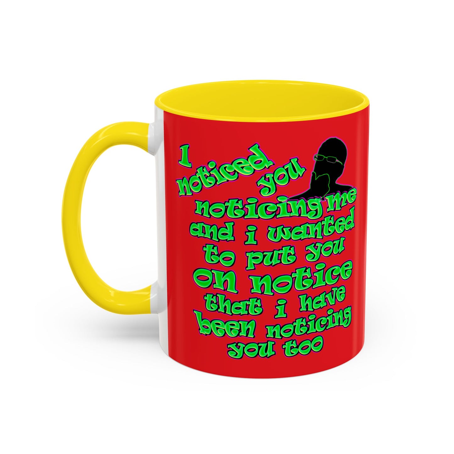 noticed you noticing - Accent Mug (red)