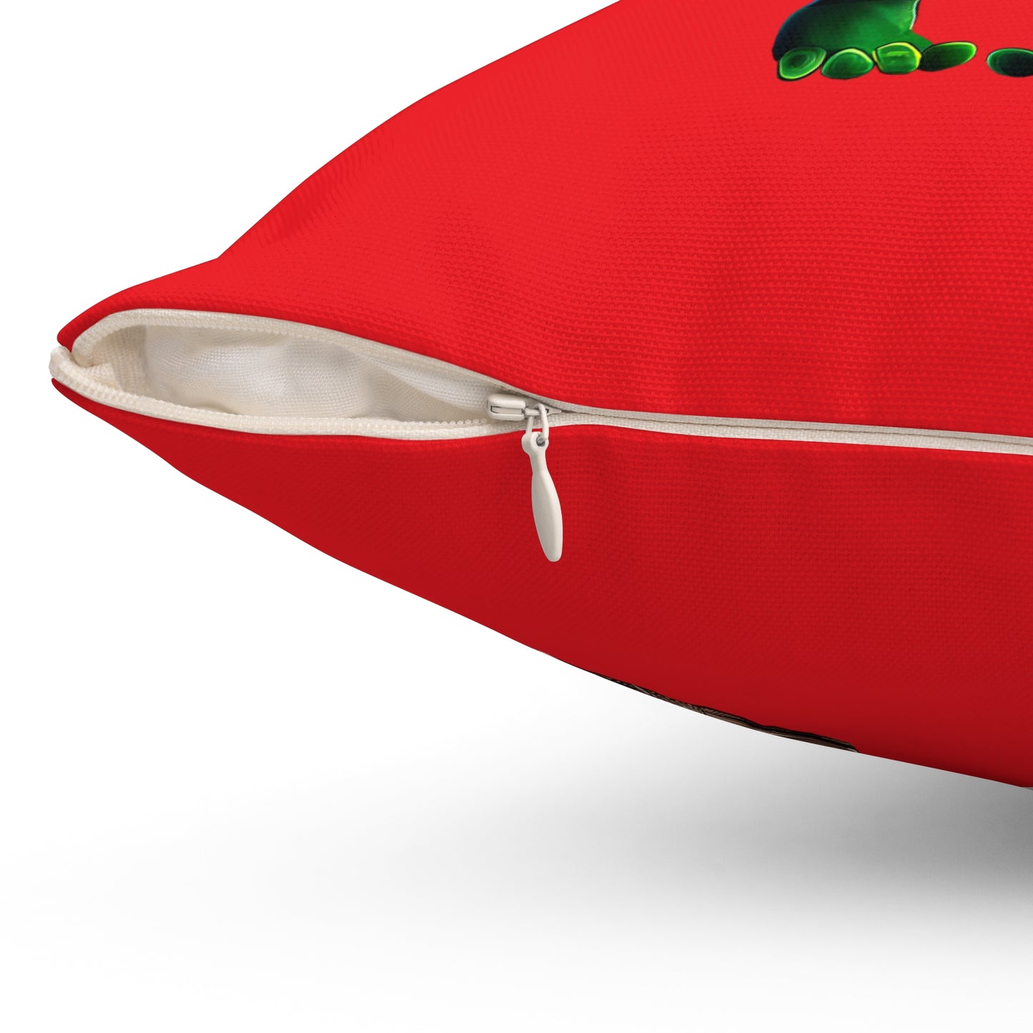 I don't care that your grey - Spun Polyester Square Pillow - (red)