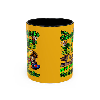 christmas spirits of boston - Accent Mug (yellow)