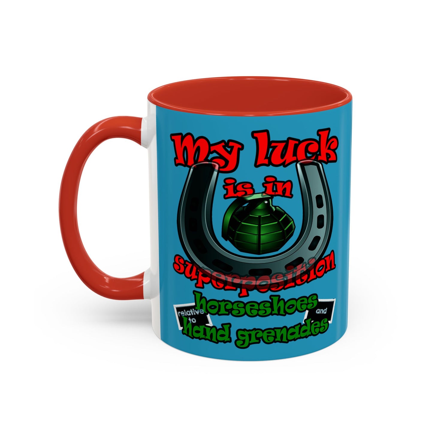 my luck - Accent Mug (turquoise)