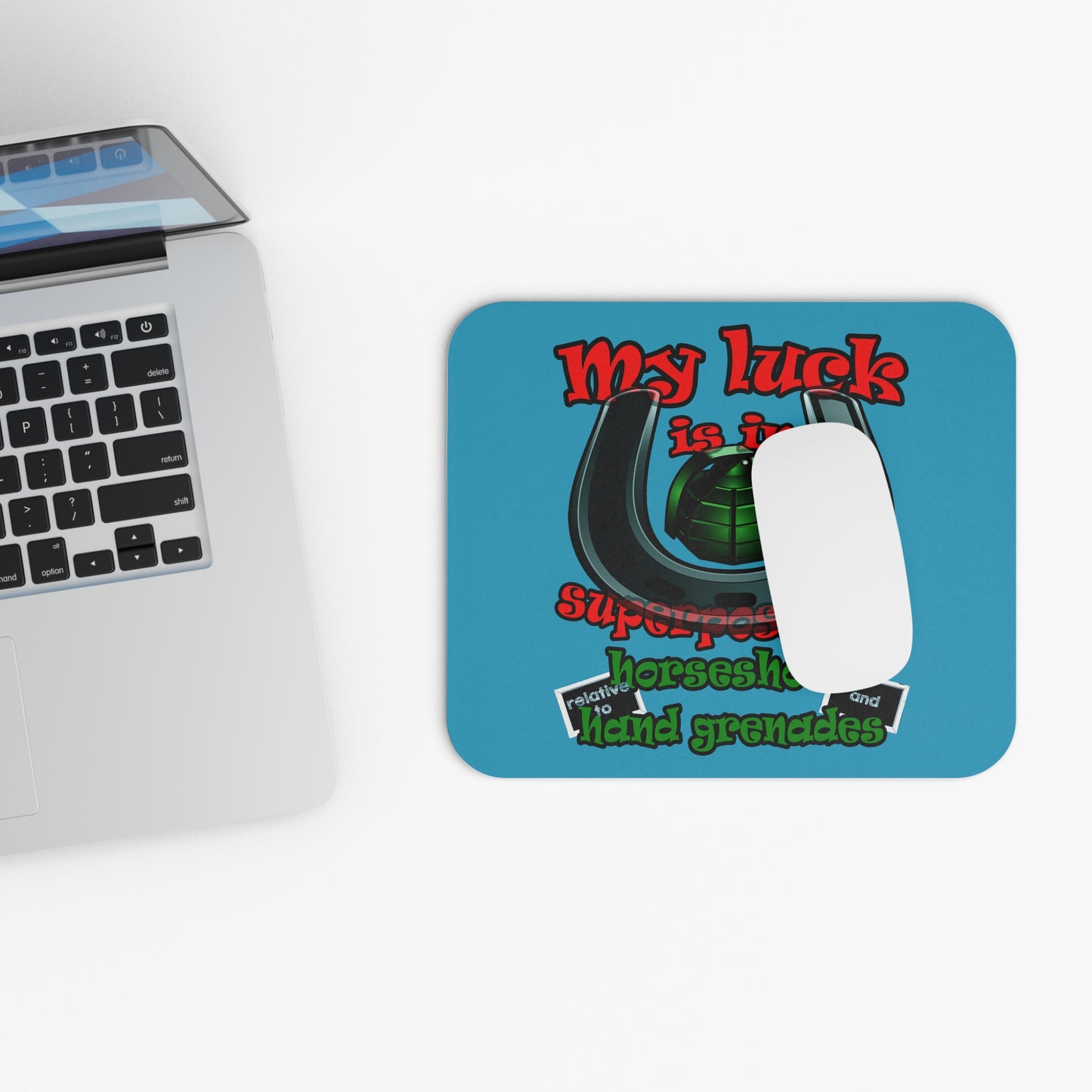 my luck - Mouse Pad (Rectangle) (turquoise)