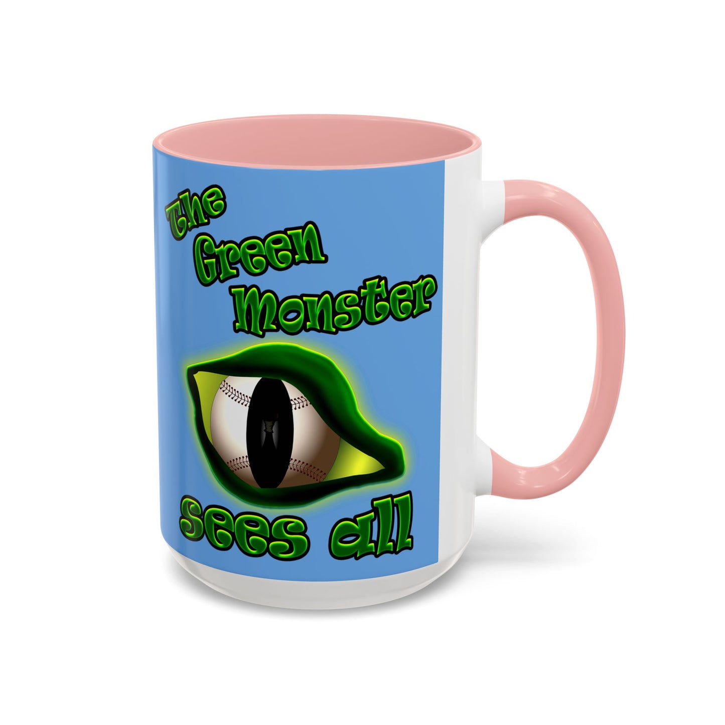green monster - Accent Mug (light blue)