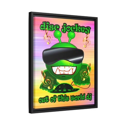 disc jockey - framed canvas art (color blur)