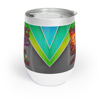 schrodinger's cat - Chill Wine Tumbler (rainbow split)