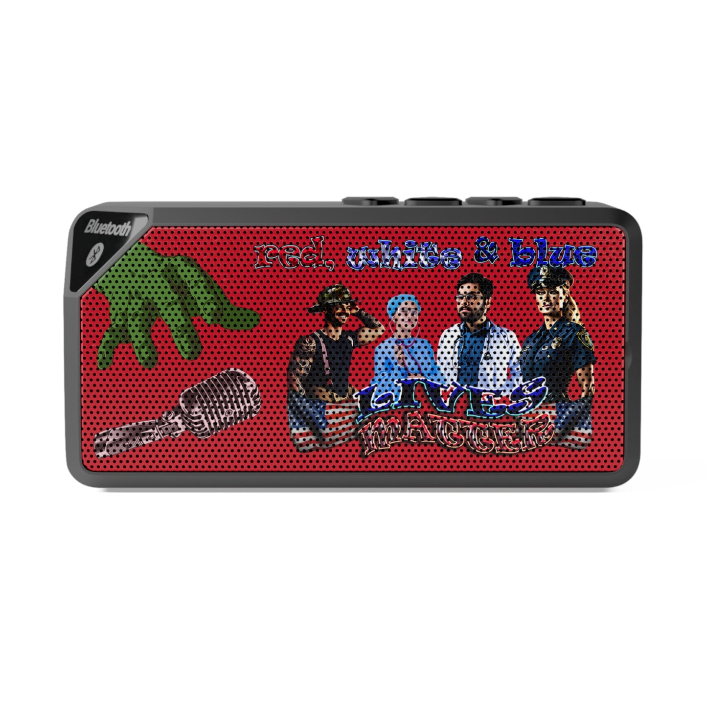 rw&b lives matter - Jabba Bluetooth Speaker (dark red)