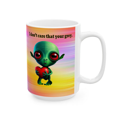 I don't care that your grey - White Mug (color blur)