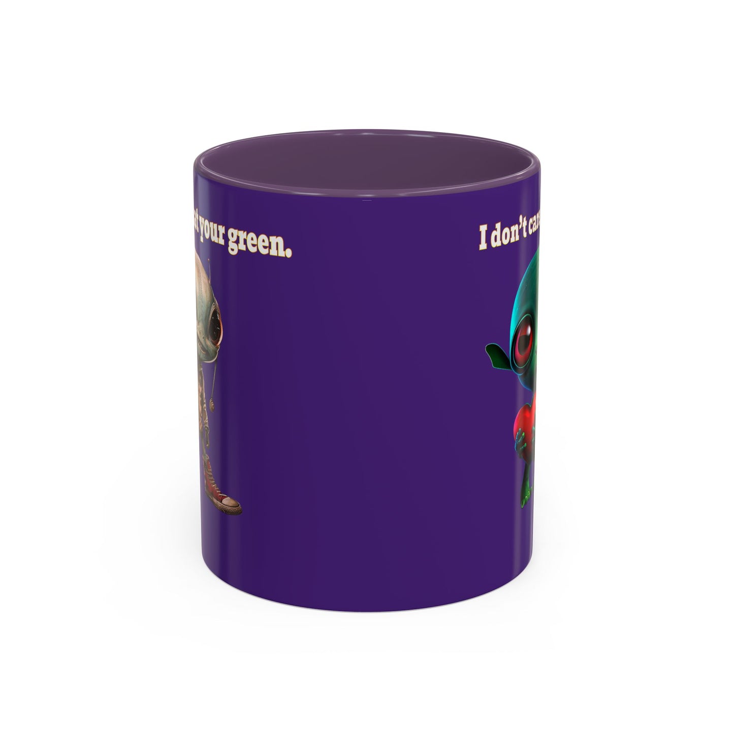 I don't care that your grey - Accent Mug (purple)