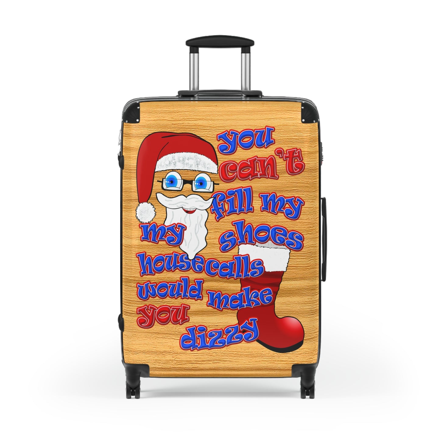 santa's shoes - Suitcase (butterscotch wood finish)