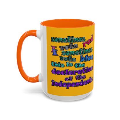 declaration of the independents - Accent Mug (yellow)