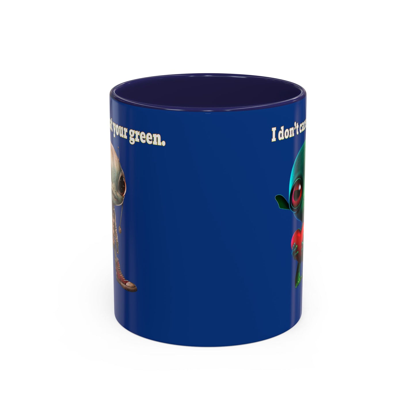I don't care that your grey - Accent Mug (dark blue)