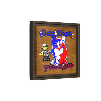 tag that - framed canvas art (brown papyrus)