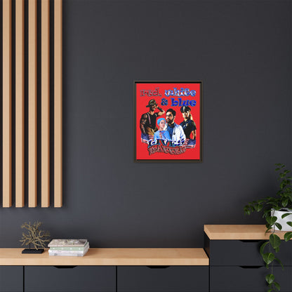 rw&b lives matter - framed canvas art (red)