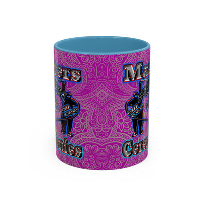 em cee squared - Accent Mug (pink swirl)