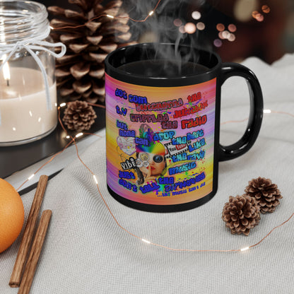 drop the beat - Black Mug (color blur)