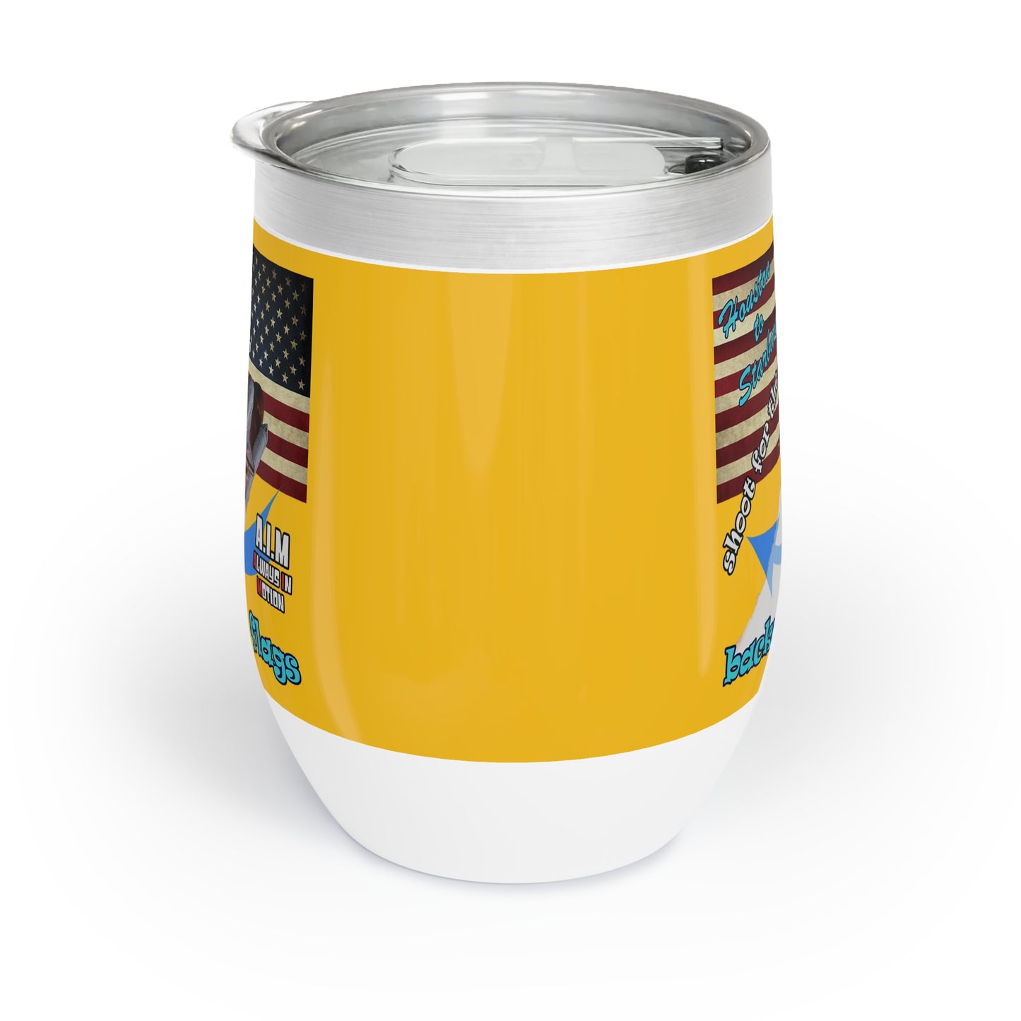shoot for the stars - Chill Wine Tumbler (yellow)