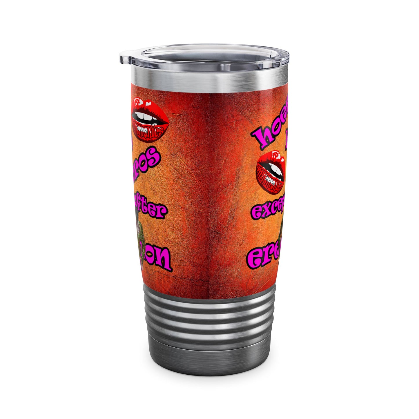 hoes b4 bros - Ringneck Tumbler, 20oz (burnt orange)