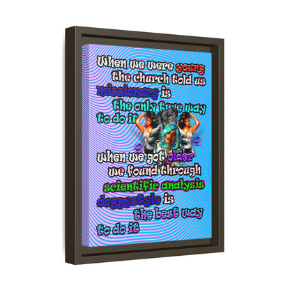 doggystyle - framed canvas art (light blue-purple wave)