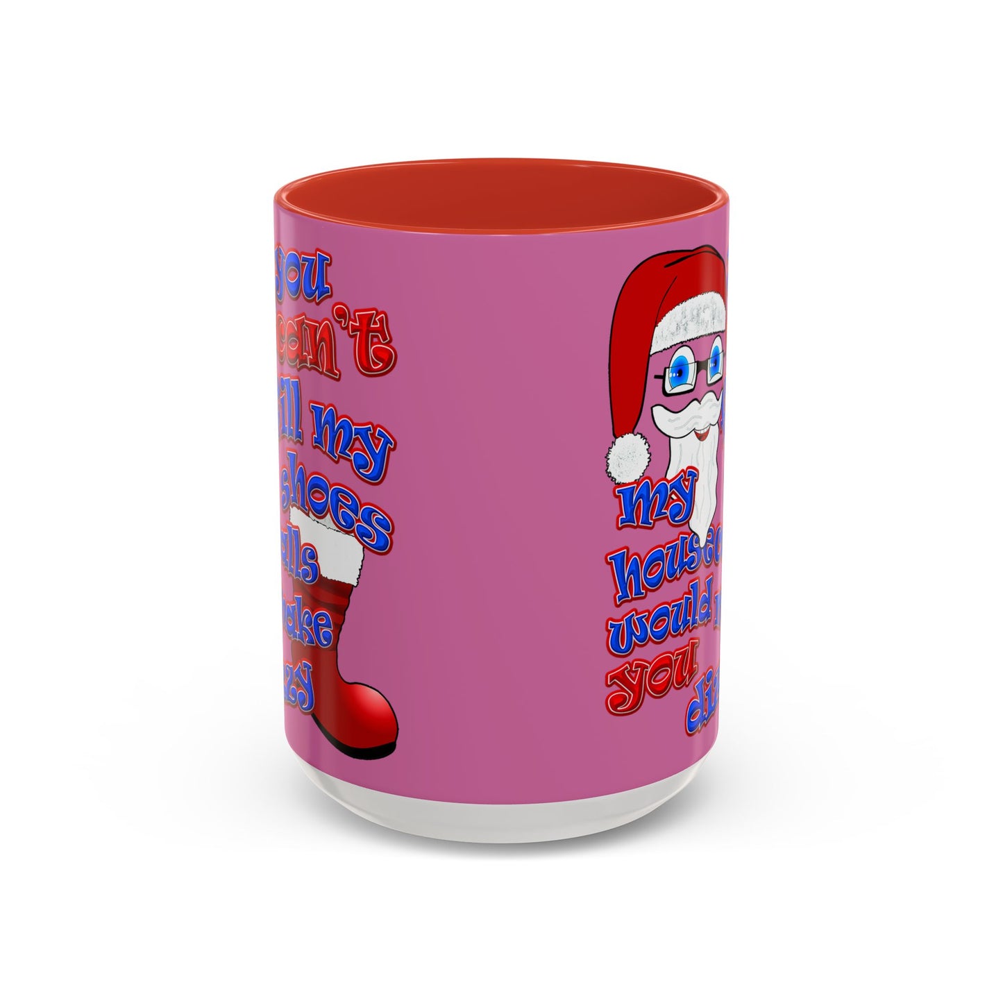 santa's shoes - Accent Mug (light pink)