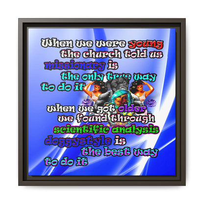 doggystyle - framed canvas art (blue-white wave)