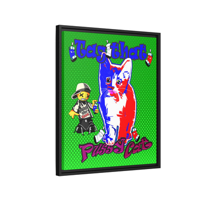 tag that - framed canvas art (logo green)