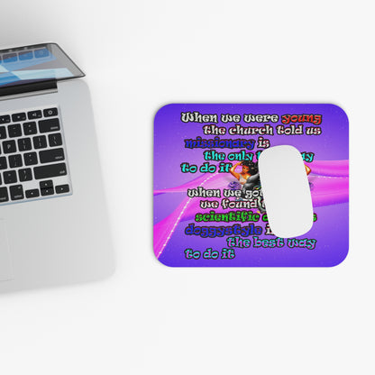 doggystyle - Mouse Pad (Rectangle) (purple-pink wave)