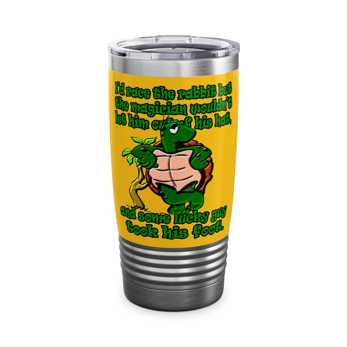 turtle race - Ringneck Tumbler, 20oz (yellow)
