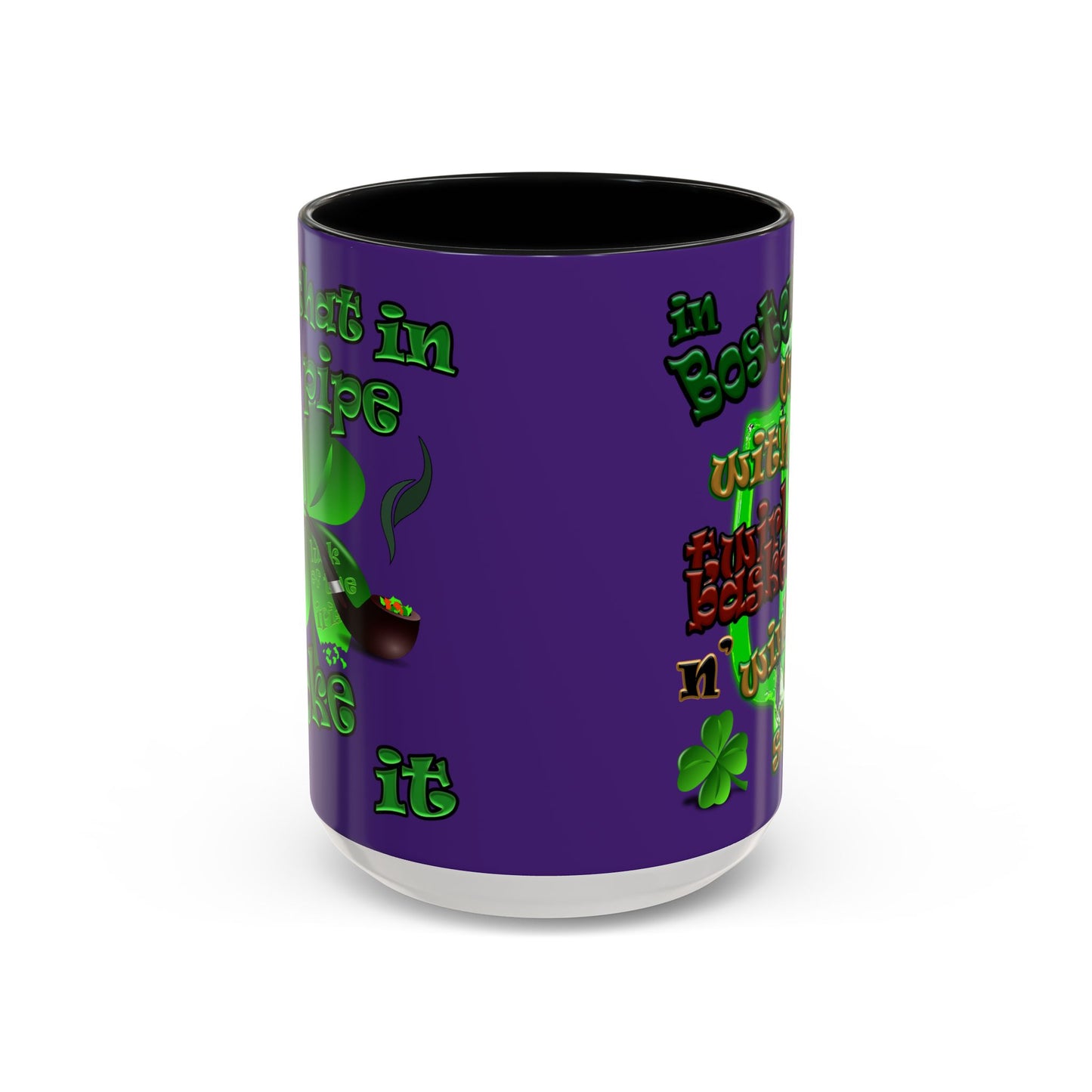 celtics logo - Accent Mug (purple)