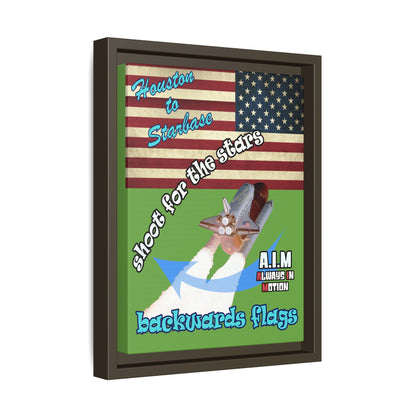 shoot for the stars - framed canvas art (green)