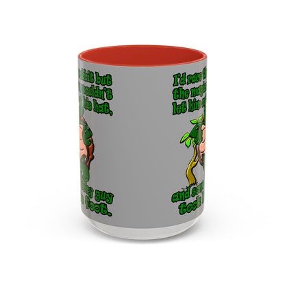 turtle race - Accent Mug (light grey)