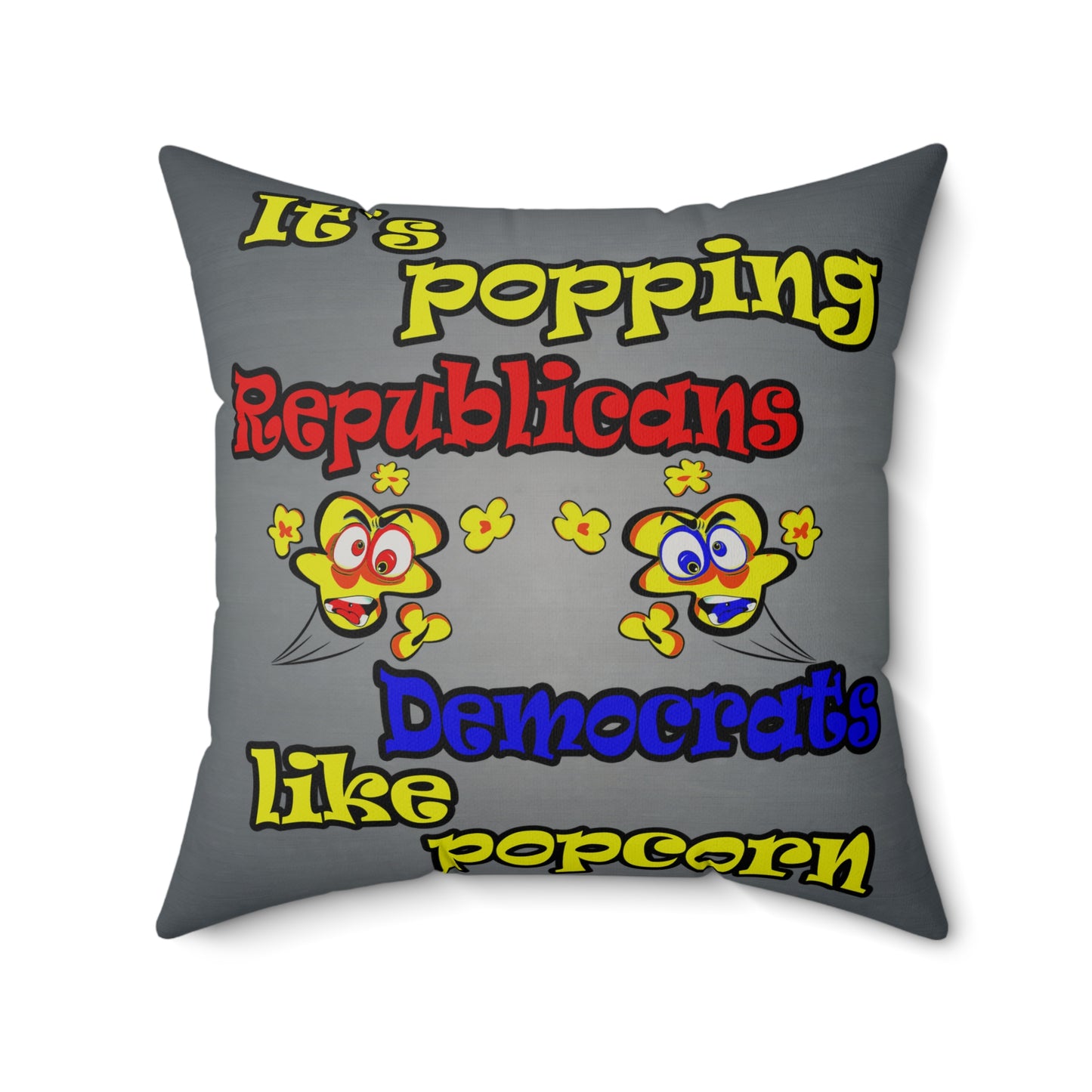 popping like popcorn - Faux Suede Square Pillow - (grey-light grey)