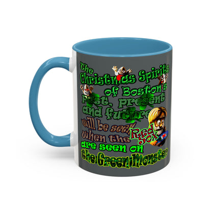 christmas spirits of boston - Accent Mug (dark grey)