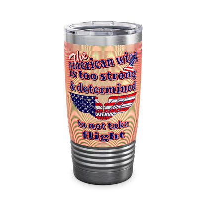 american wing - Ringneck Tumbler, 20oz (yellow-orange wave)