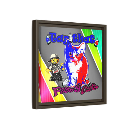 tag that - framed canvas art (rainbow split)