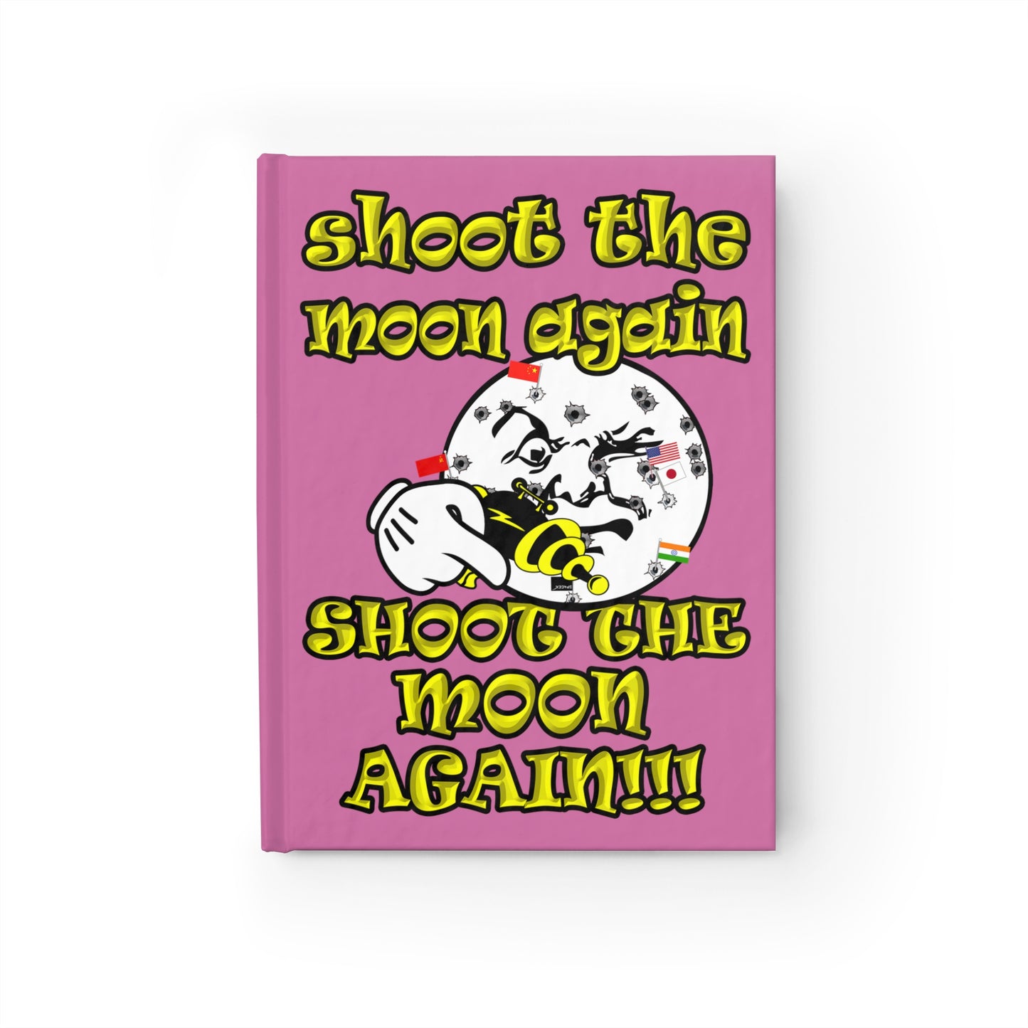 shoot the moon again - journal-blank (light pink)