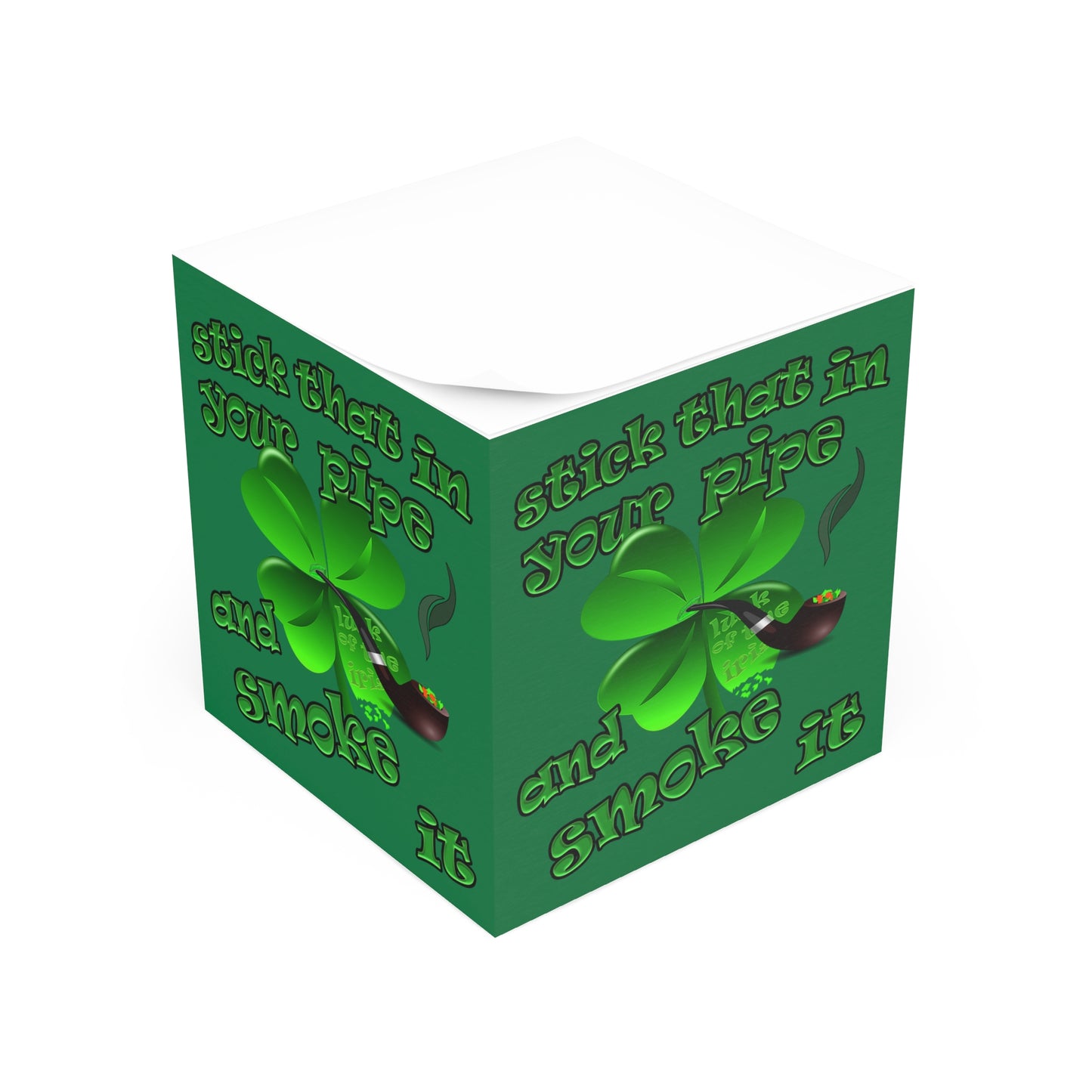stick that in your pipe and smoke it - note cube (dark green)