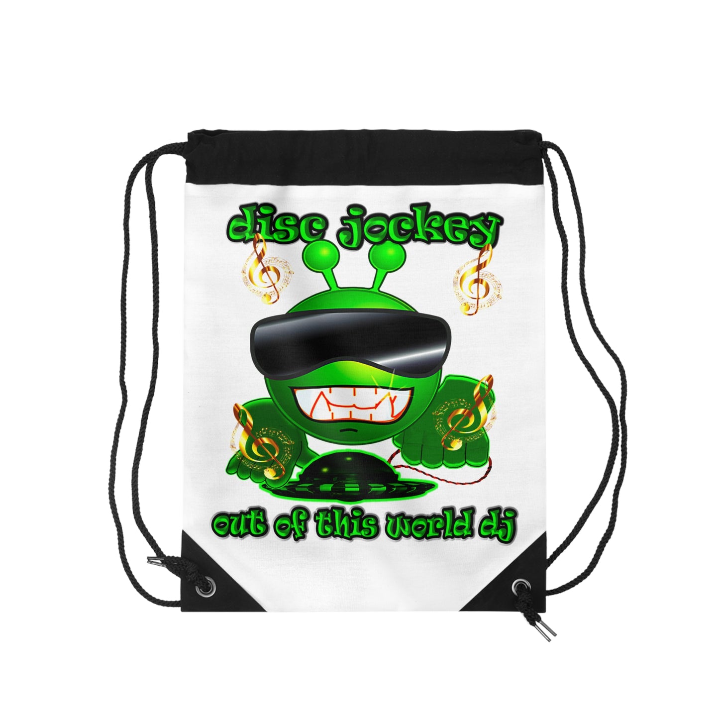 disc jockey - Drawstring Bag (white)