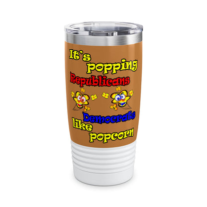 popping like popcorn - Ringneck Tumbler, 20oz (light brown)