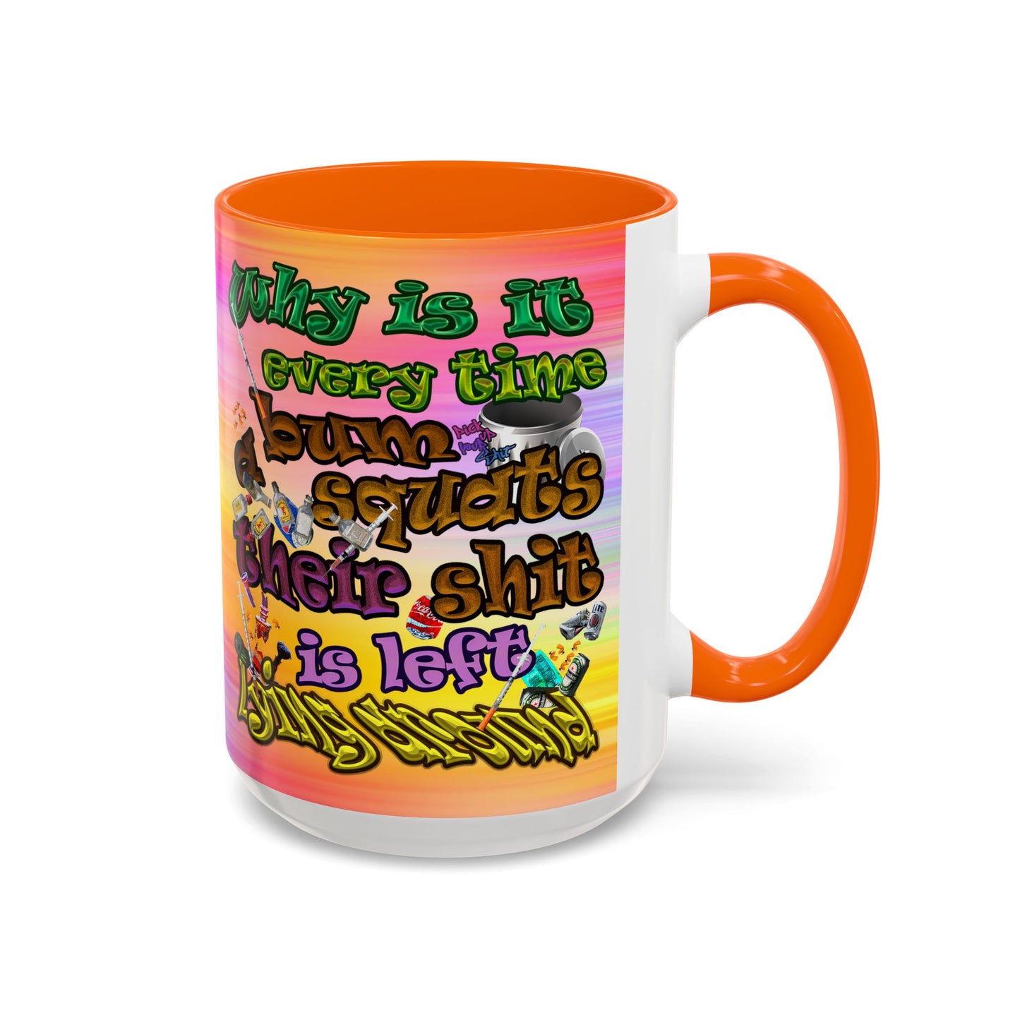 the bum's shit - Accent Mug (color blur)