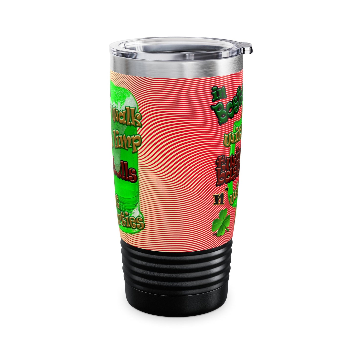 celtics logo - Ringneck Tumbler, 20oz (yellow-orange wave)