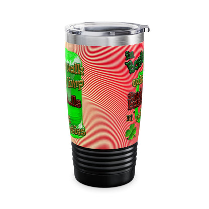 celtics logo - Ringneck Tumbler, 20oz (yellow-orange wave)