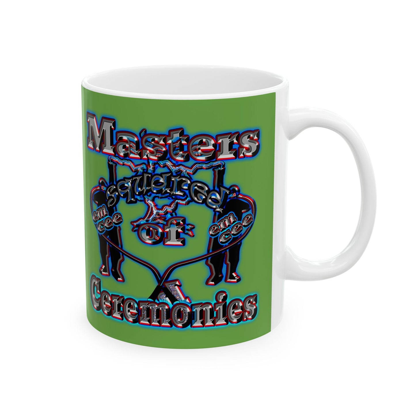 em cee squared - White Mug (green)