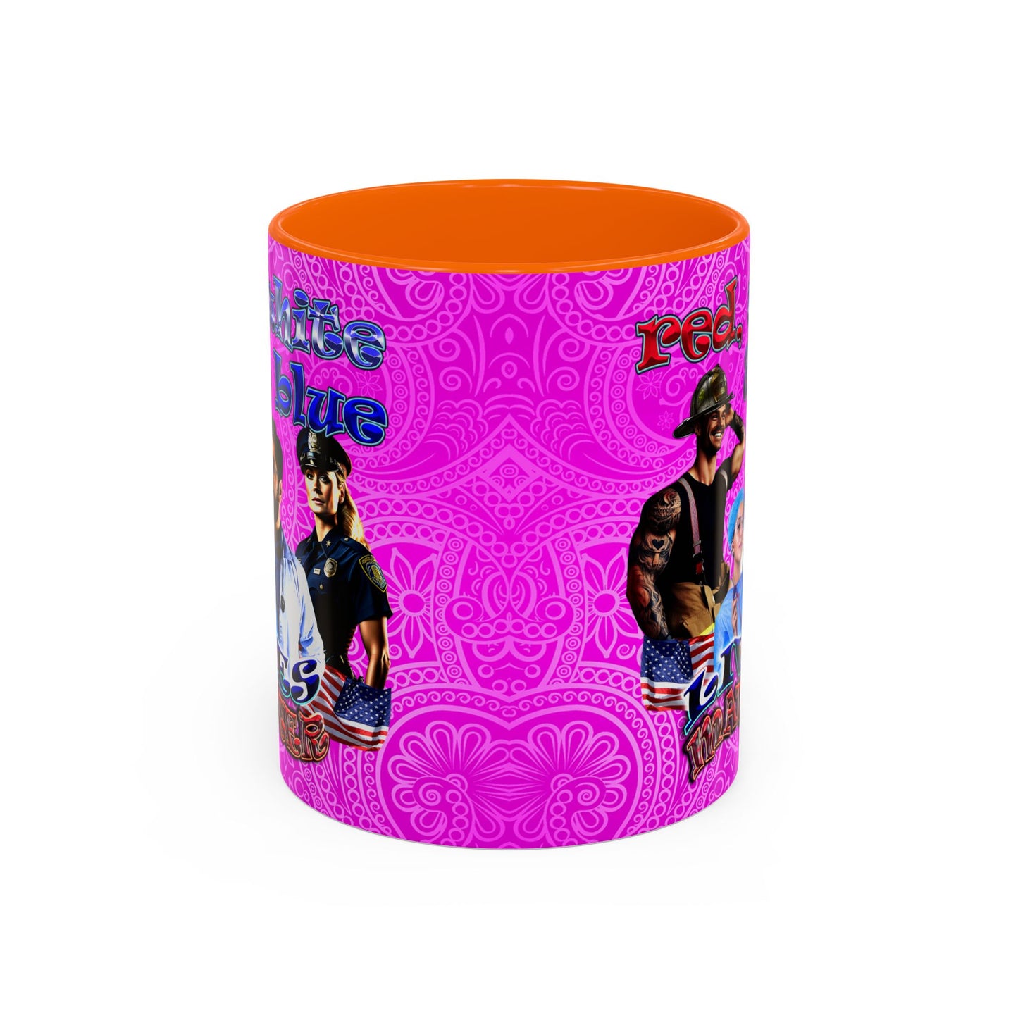 rw&b lives matter - Accent Mug (pink swirl)