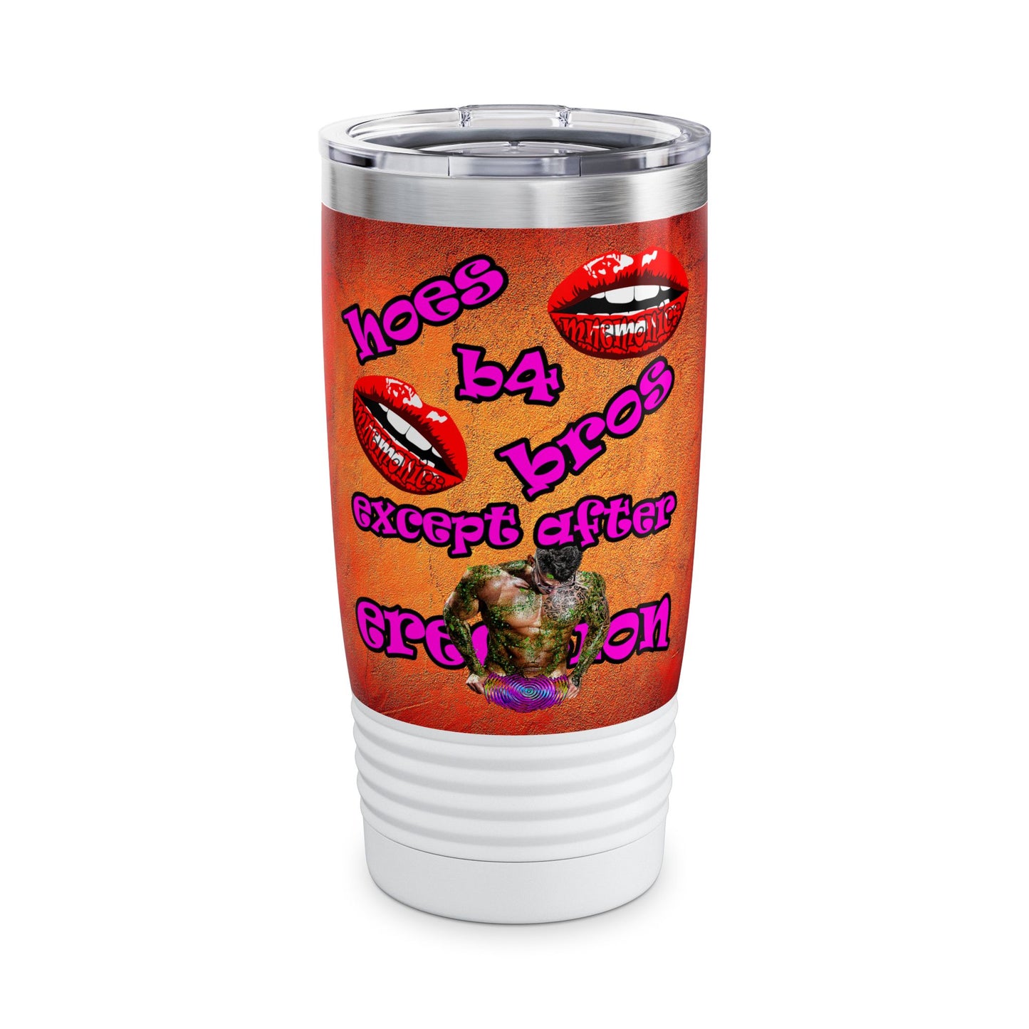 hoes b4 bros - Ringneck Tumbler, 20oz (burnt orange)