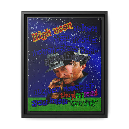 high noon - framed canvas art ('snoops' background)