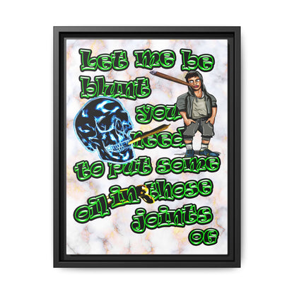 og - framed canvas art (white marble)