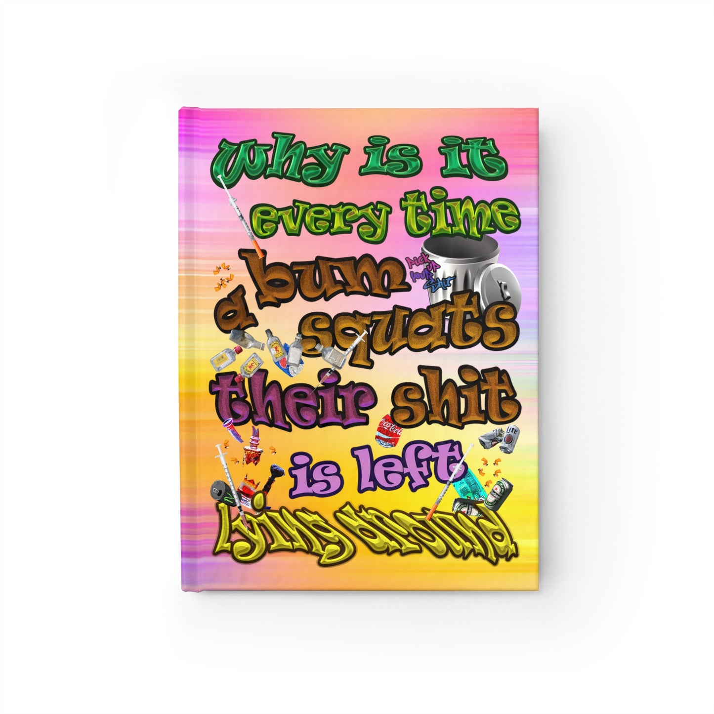 the bum's shit - journal-blank (color blur)